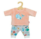 Puppen-Flauschiger Pyjama   Wal Bobby  , 2-teilig, Gr. 35-45 cm