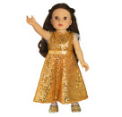 Puppen-Kleid   Goldstar  , Gr. 35-45 cm