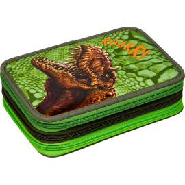 3-fach Federmäppchen - T-Rex