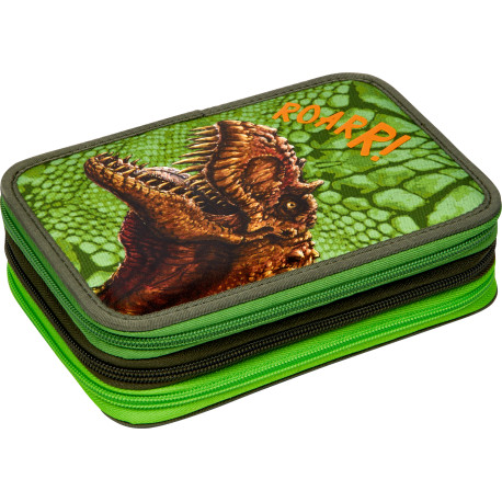 3-fach Federmäppchen - T-Rex