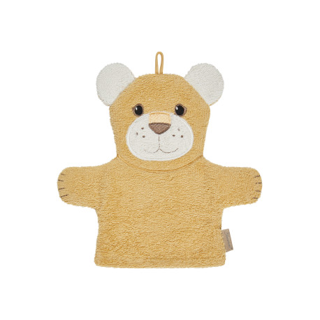 Waschhandschuh LÖWE Leo ocker