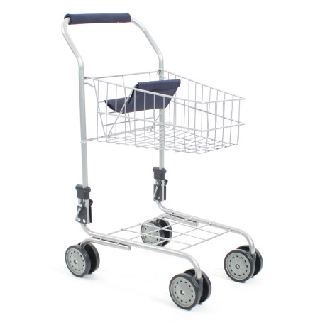 Einkaufswagen metall blau
