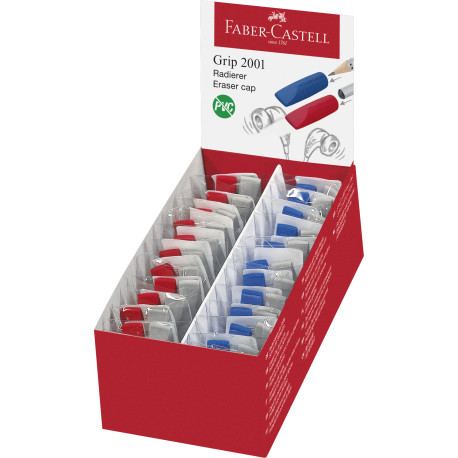 Faber-Castell Colour GRIP 2001 Eraser Cap rot blau