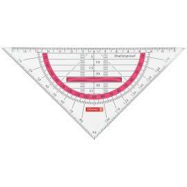 Geometrie-Dreieck 16cm Griff tulip