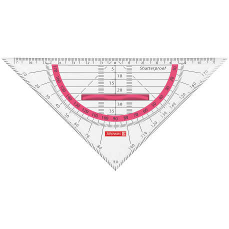 Geometrie-Dreieck 16cm Griff tulip