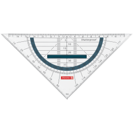 Geometrie-Dreieck 16cm Griff denim