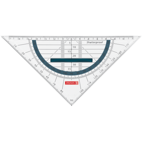 Geometrie-Dreieck 16cm Griff denim