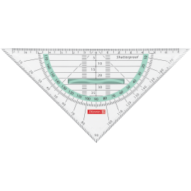Geometrie-Dreieck 16cm Griff mint
