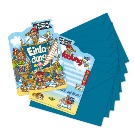 Einladungs-Set Pirat