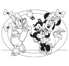 ECO-Ausmal-Puzzle Boden 24 Teile, Minnie Maus