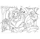 ECO-Ausmal-Puzzle Boden 24 Teile, König d. Löwen
