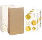 Adventskalender-Set „Flocken 97×180×60 mm | weiß naturAdvent Calendar Set Flakes 97×180×60 mm | white naturalSet Cale