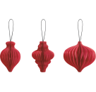 Waben-Tropfen Set 3er rot