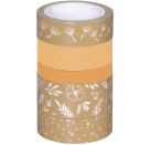 Deko Tape Natur Blätter orange