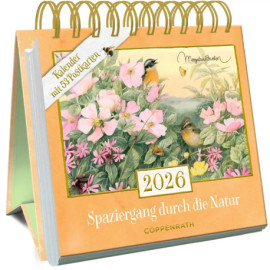 Postkartenkalender: Spaziergang d. die Natur 2026 - M.Bastin