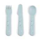 Foodie Kinderbesteck-Set Happy dots Blau