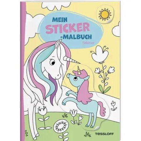 Mein Sticker-Malbuch. Einhörn