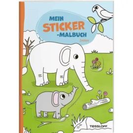 Mein Sticker-Malbuch. Zootier