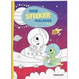 Mein Sticker-Malbuch. Weltrau