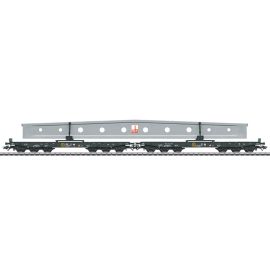 Märklin 48849 H0 Schwerlastwagen Samms 709 beladen mit Max Bögl Satteldachträger
