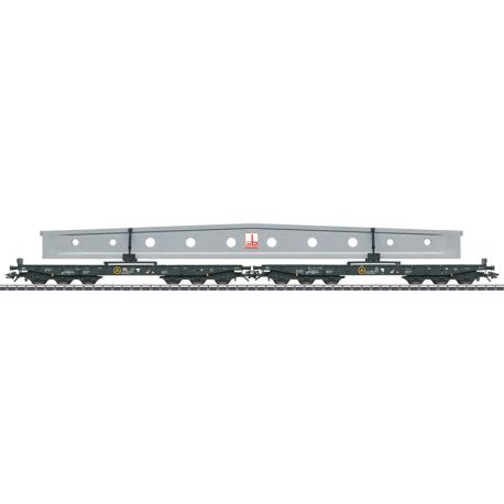 Märklin 48849 H0 Schwerlastwagen Samms 709 beladen mit Max Bögl Satteldachträger