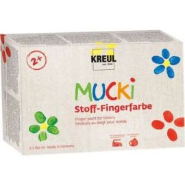 Mucki Stoff Fingerfarbe 6er