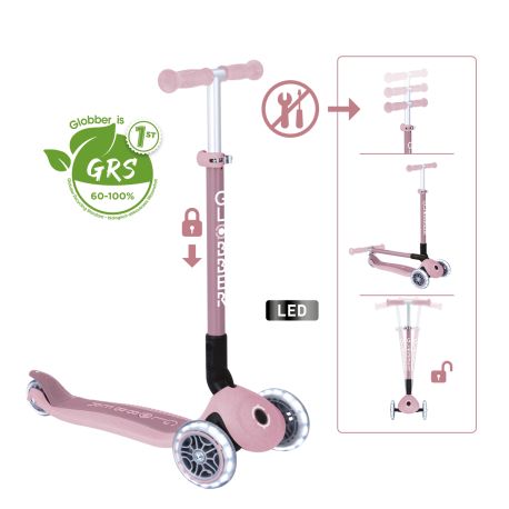GLOBBER PRIMO FOLDABLE LIGHTS ECO beere, mit Leuchtrollen
