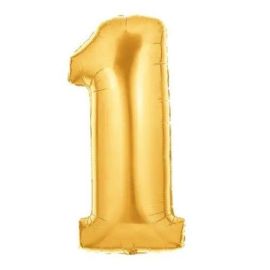 Zahl 1 gold 102 cm   Number 1 gold 40