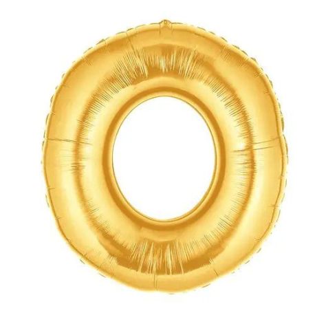 Zahl 0 gold 102 cm   Number 0 gold 40