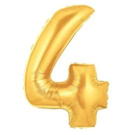 Zahl 4 gold 102 cm   Number 4 gold 40
