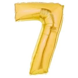 Zahl 7 gold 102 cm   Number 7 gold 40