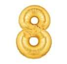 Zahl 8 gold 102 cm   Number 8 gold 40