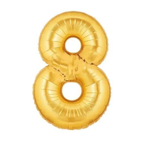 Zahl 8 gold 102 cm   Number 8 gold 40