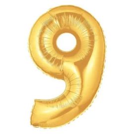 Zahl 9 gold 102 cm   Number 9 gold 40