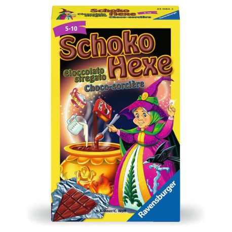 Ravensburger 23082 - Schoko Hexe , Mitbringspiel für 2-6 Spieler, Kartenspiel ab 6 Jahren, kompaktes Format, Reisespie