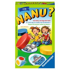 Ravensburger 23063 - Nanu? Mitbringspiel für 2-4 Spieler, Merkspiel ab 4 Jahren, kompaktes Format, Reisespiel, Würfels