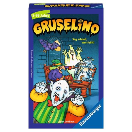 Ravensburger 23081 - Gruselino, Mitbringspiel für 2-4 Spieler, Suchspiel ab 5 Jahren, kompaktes Format, Reisespiel