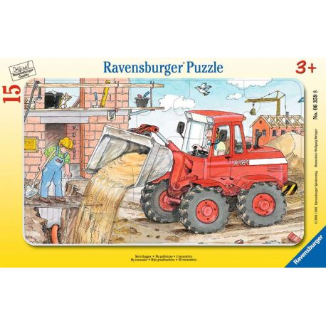 Ravensburger 6359 Puzzle Mein Bagger 15 Teile