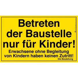 CORVUS Kids at Work Baustellenschild