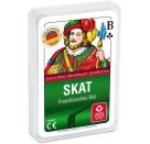 ASS Skat, französisches Bild im Kunststoffetui. Kartenspiel