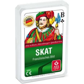 ASS Skat, französisches Bild im Kunststoffetui. Kartenspiel