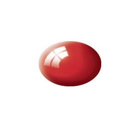 feuerrot, glänzend RAL 3000 Aqua Color 18 ml, Revell Modellbau-Farbe auf Wasserbasis