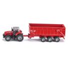 SIKU 1844 Massey Ferguson Traktor mit Anhänger
