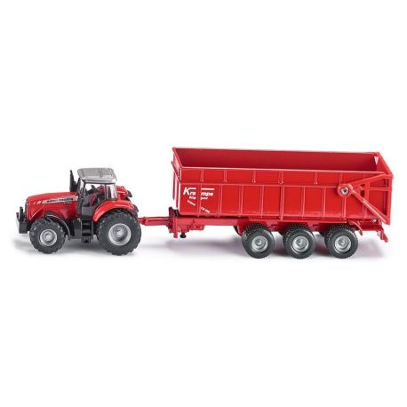SIKU 1844 Massey Ferguson Traktor mit Anhänger