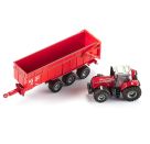 SIKU 1844 Massey Ferguson Traktor mit Anhänger