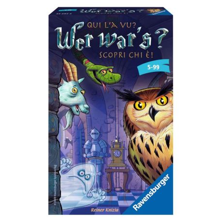 Ravensburger 23293 - Wer wars?, Mitbringspiel für 2-5 Spieler, Detektivspiel ab 5 Jahren, kompaktes Format, Reisespiel