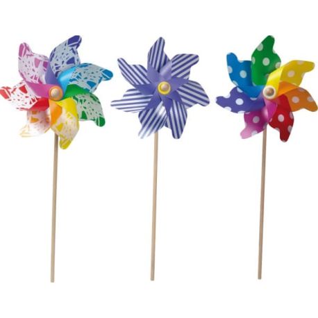 Windrad Punkte oder Streifen, ca. 32cm