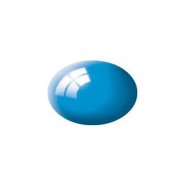 Aqua lichtblau, glänzend, Revell Modellbau-Farbe auf Wasserbasis