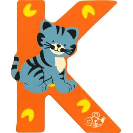 SpielMaus Holz Buchstabe K, 2-fach sortiert