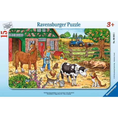 Ravensburger 6035 Puzzle Glückliches Bauernhofleben 15 Teile